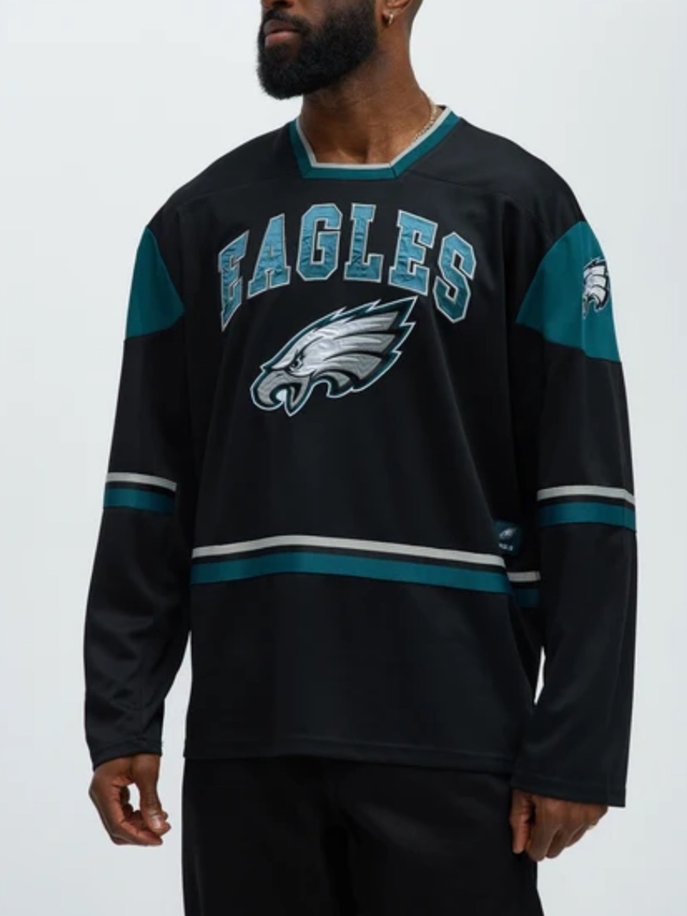 NEW Fashion Nova Eagles Hat Trick Hockey Top size: XL